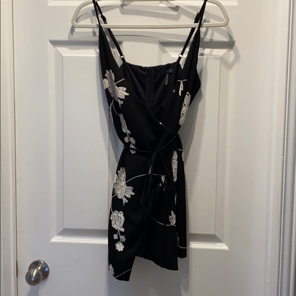 Floral embroidered romper